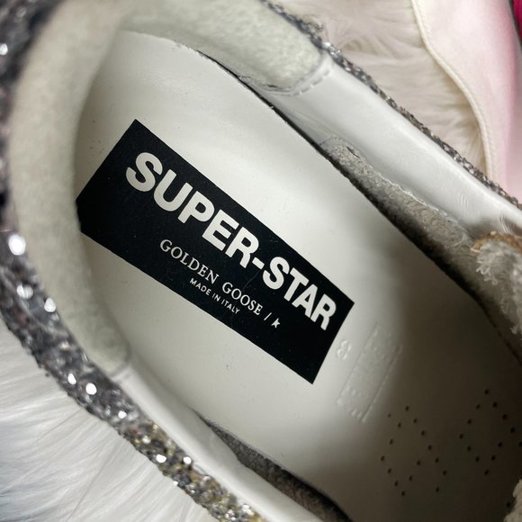 Golden Goose Superstar Bicolor Glitter Low Top Sneakers - Picture 13 of 16